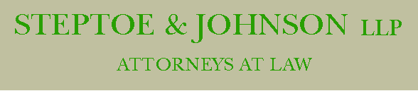 Steptoe & Johnson LLP Attorneys At Law