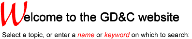 Welcome to the GD&C website