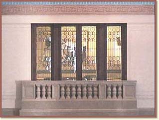 Interior balcony overlooking the Library
